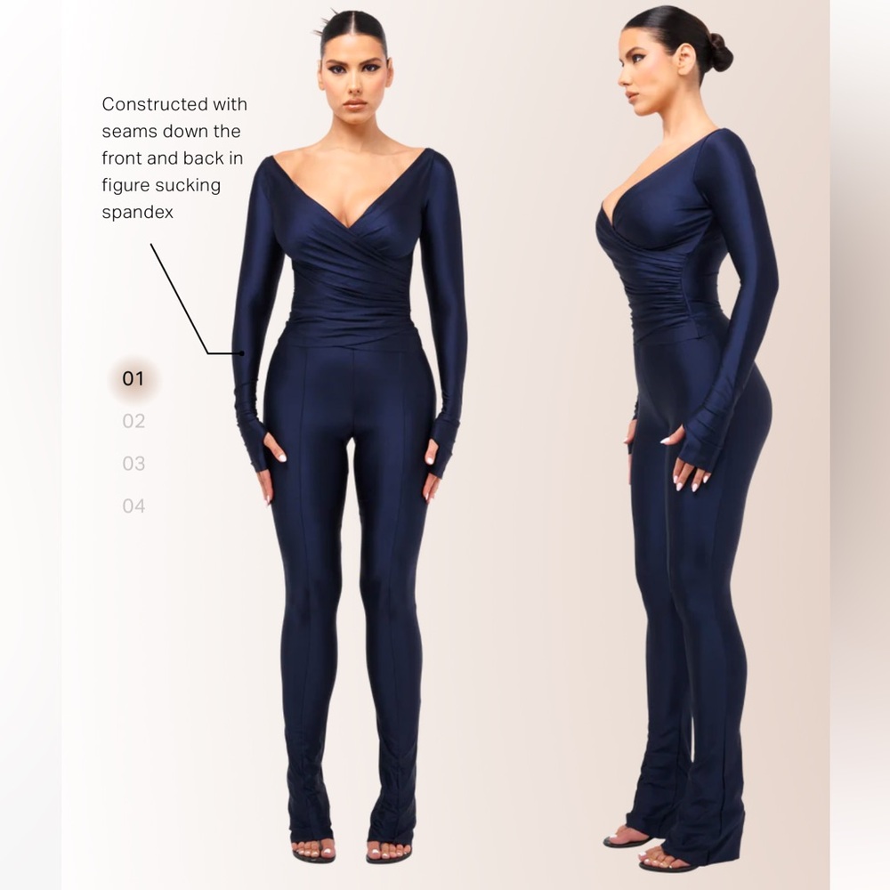 Cou Coo Lani Top and Pants - Midnight Blue Sz.S. Like New!